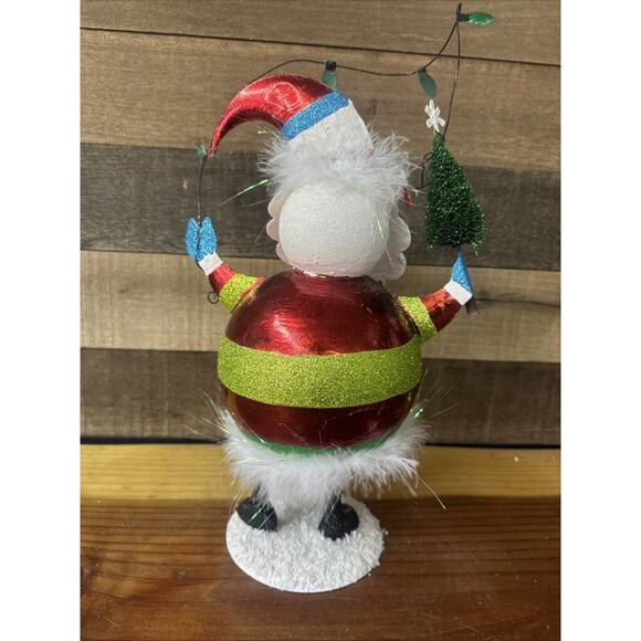 Bobbling Metal Santa 14” Tall - Picture 3 of 5